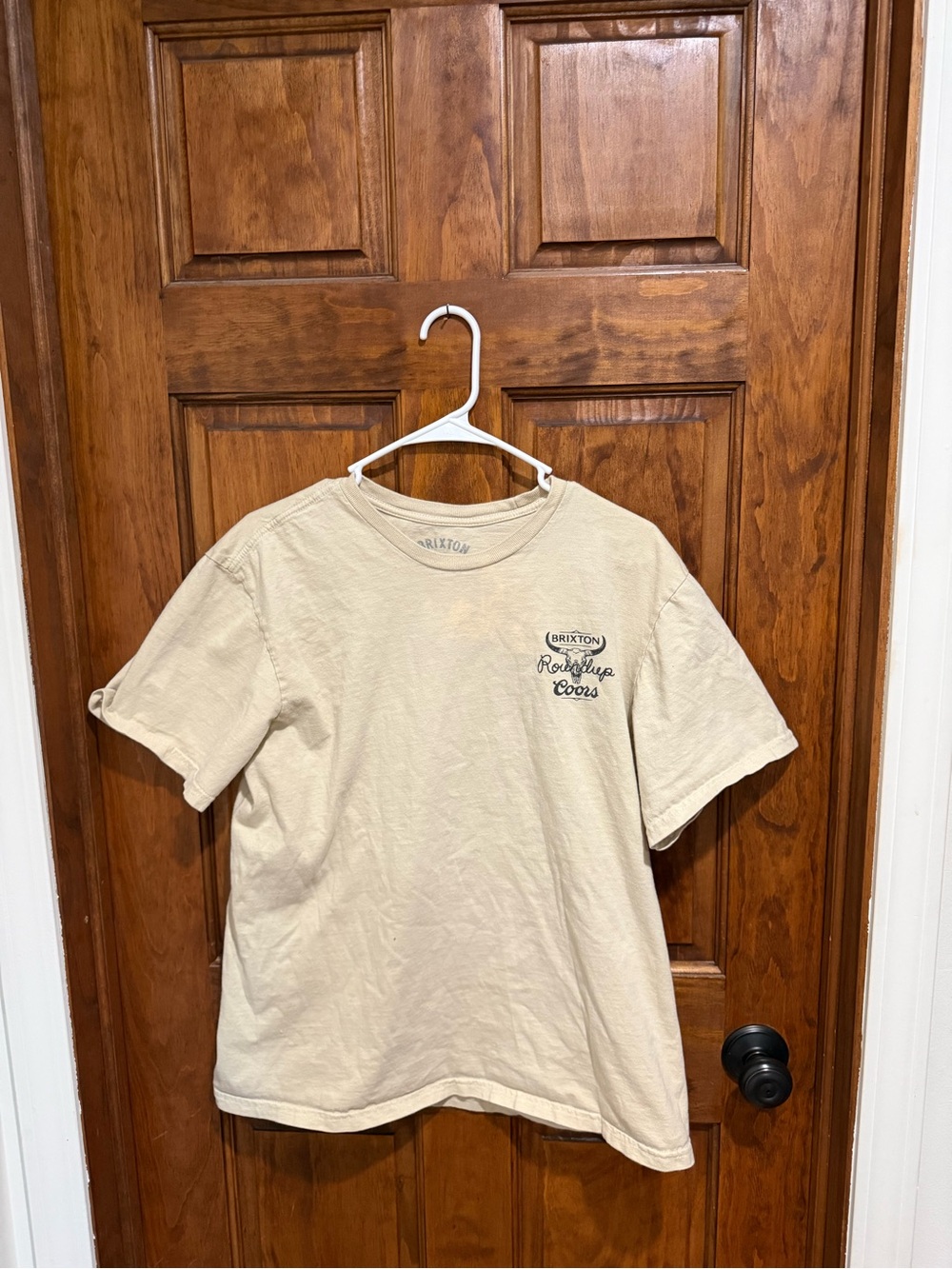 Brixton Beige Short Sleeve Logo Tee